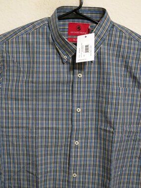 Southern Proper Shirt Mens XL New Long Sleeve Button Blue Black Striped